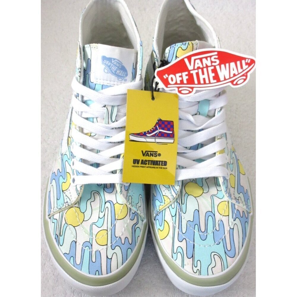 Vans Women's Sk8-Hi Tapered Uv Ink Sunwaves Platform Canvas Shoes Size 6.5 NIB